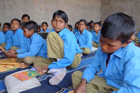 Children at the Brick Kiln School in Chaksu, Rajasthan